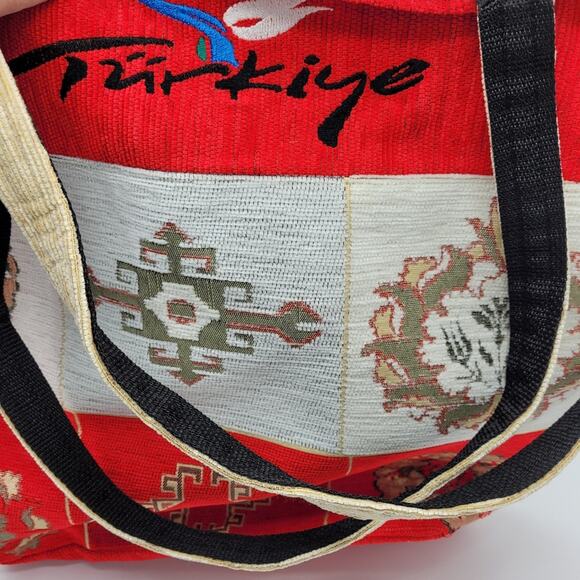 Turkey Tourist Canvas Needlepoint Style Tote - Picture 2 of 12